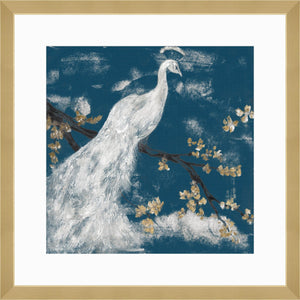 White Peacock on Indigo I